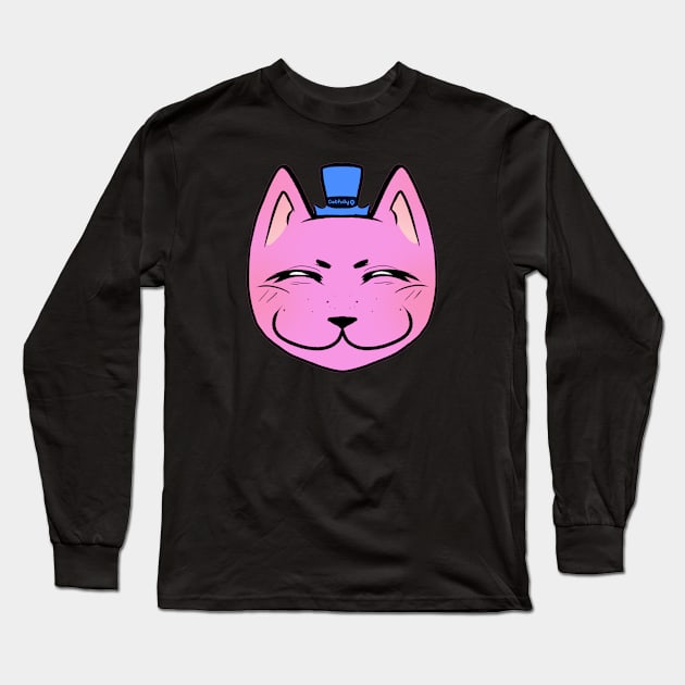 Pink Catfully Long Sleeve T-Shirt by Life Definer